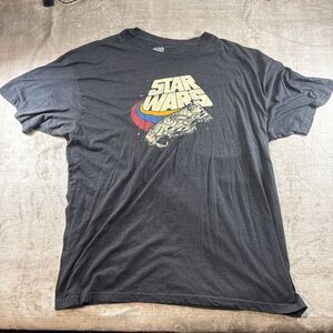 Disney Unisex Star Wars Millennium Falcon Graphic Tee Short Sleeve Gray 4XLT